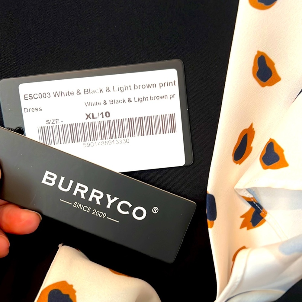 Burryco midi dress with removable tie accent.